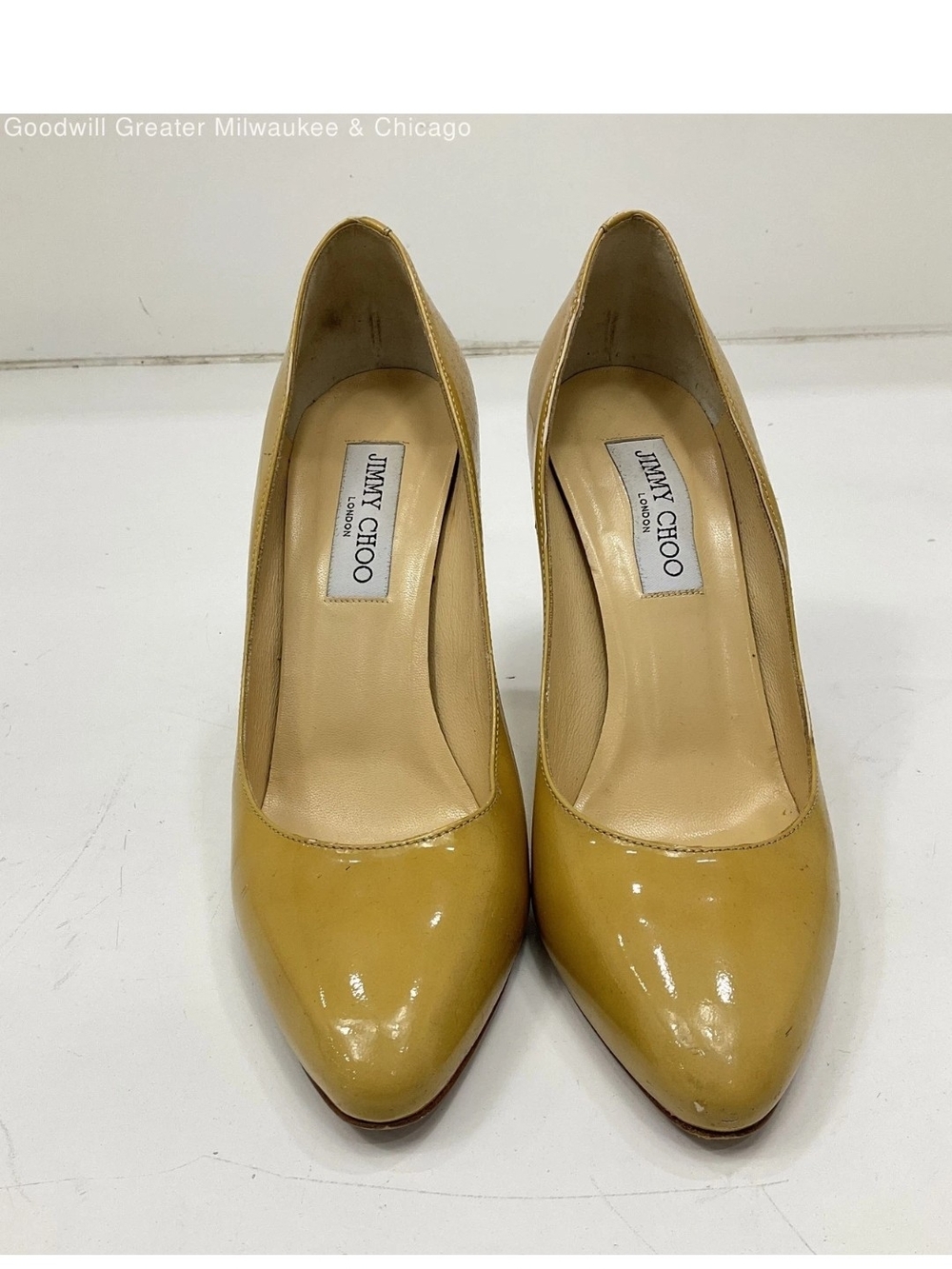 Jimmy Choo Yellow Patent Leather Pointed Pumps